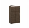 Tolóajtós szekrény LED világítással COLLIN 120 Choco+Choco