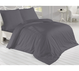Francouzské povlečení Satén 240x220, 70x90cm antracitové