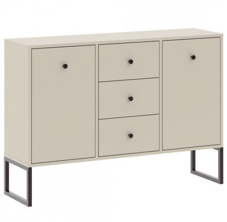 LINEA 2D3S komód, Kaschmir/Fekete