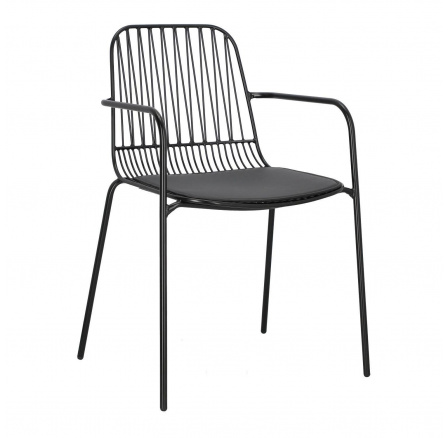 Willy Arm Black szék PU párnával