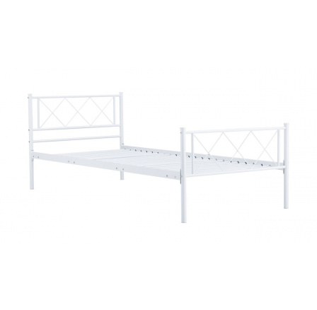 Fém ágy 90x200 fehér MBD9216