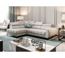 NAROŻNIK ROZKŁADANY PORTO MINI 170X255 CM - lewa , Odcienie szarości