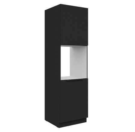 Kuchyňská skříň SIENA - 60 DP-210 2F, Černá mat/Černá mat