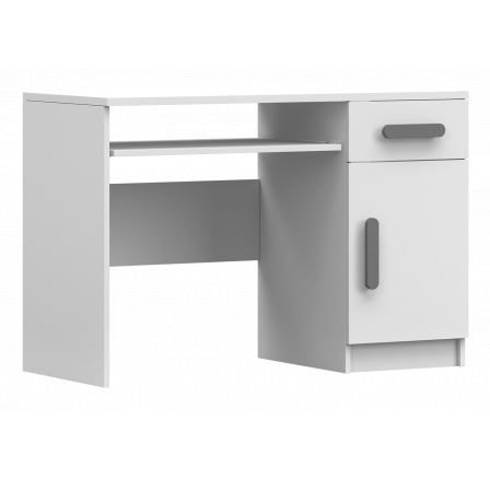 SMYK I - 08 íróasztal, Fehér Matt/Szürke