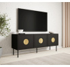 TV komód PALAZZO RTV 150, fekete matt/tölgy
