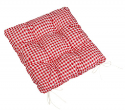 Sedák prošívaný 40x40 cm kostička červená
