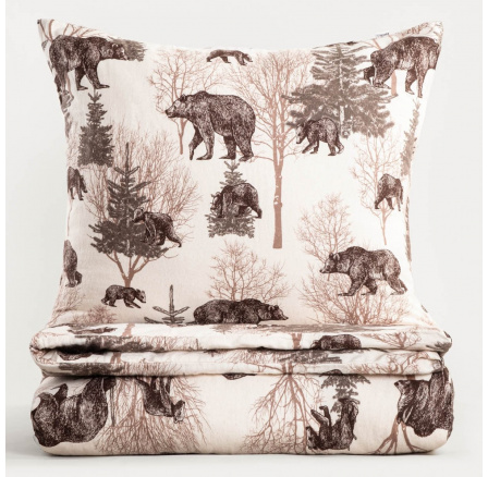 Bedding URSO flannel in bears 140x200 + 1*70x80 cm 759307