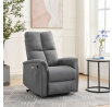 Polohovací křeslo, elektrické zabudované ovládání, šedá, látka, TV-929 GREY2