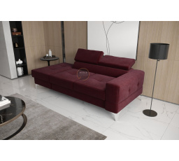 SOFA TOSCANIA II SZEZLONG 205 CM - Odcienie bordowego , Szezlong po lewej - lewa strona