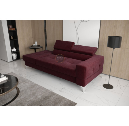 SOFA TOSCANIA II SZEZLONG 205 CM - Odcienie bordowego , Szezlong po lewej - lewa strona