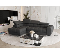 NAROŻNIK ROZKŁADANY ASPEN MINI 260x170 CM - lewa , Odcienie ciemnej szarości