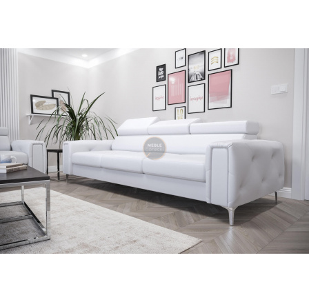 SOFA ORION III 255 CM SKÓRA NATURALNA - Skóra biała