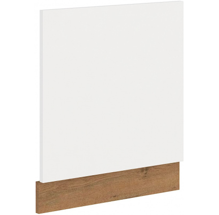 Dvířka na myčku s panelem VEGAS - ZM 570x596, Dub Lancelot / Bílý lesk