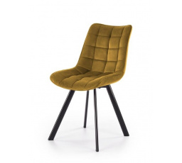 Étkezőszék K332 VELVET, Mustársárga Bluvel 68/Fekete