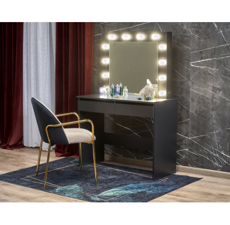 HOLLYWOOD fekete fésülködőasztal