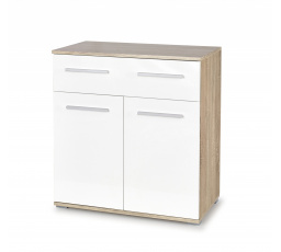 LIMA KM-1 komód, sonoma tölgy/fehér