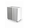 VENTO DN-100/82 alsó konyhaszekrény, világosszürke/fehér