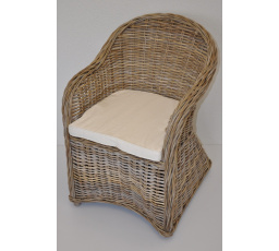Křeslo Roma ratan Kubu grey 