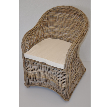 Křeslo Roma ratan Kubu grey 