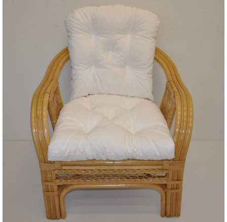Polstr na křeslo Rio De Janeiro látka bílá