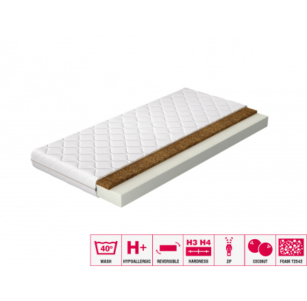 Materac Piankowy Luna 180x200 Hipoalergiczny pokrowiec Microfibre