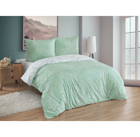 Francouzské povlečení Satén 200x200, 70x90cm Aspen tree