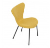 Jídelní židle, žlutá, látka, CT-S8010 YEL2