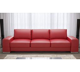 SOFA ZARA DL 270 CM SKÓRA NATURALNA - Skóra czerwona