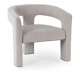 Fotel Wypoczynkowy LILLE Szary Welurowy