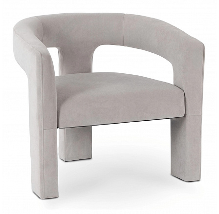 Fotel Wypoczynkowy LILLE Szary Welurowy