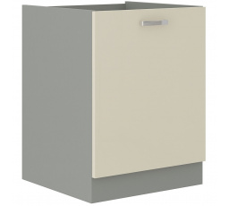 Kuchyňská horní skříňka KARPO 60 D 1F BB, Krémový lesk/šedá