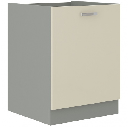 Kuchyňská horní skříňka KARPO 60 D 1F BB, Krémový lesk/šedá