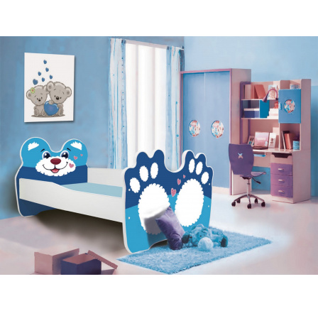 Ágy matraccal BEAR BLUE 160x80 Kék