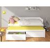 TIARRO franciaágy 200x90 Fehér+Arany Tölgy
