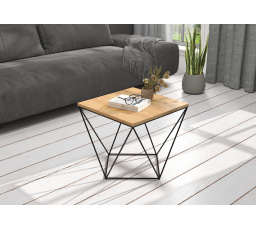 DIANA dohányzóasztal 50x50 Fekete+Artisan