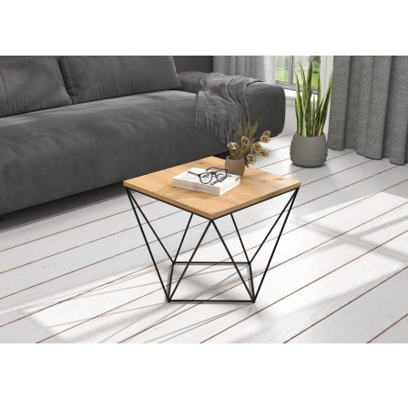 DIANA dohányzóasztal 50x50 Fekete+Artisan