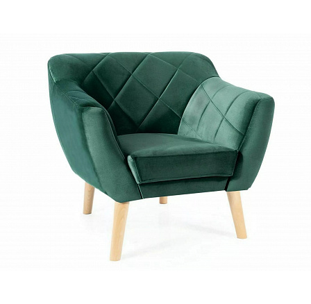 KARO 1 VELVET Fotel, Zöld Bluvel 78/Bükk