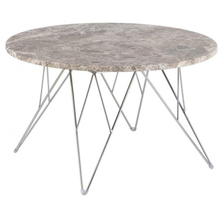 Prunus dohányzóasztal 80 cm márvány szürke/ króm