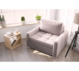 FOTEL Z FUNKCJĄ SPANIA VERONA 105 CM (odcienie beżu) - szybka wysyłka