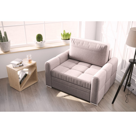 FOTEL Z FUNKCJĄ SPANIA VERONA 105 CM (odcienie beżu) - szybka wysyłka