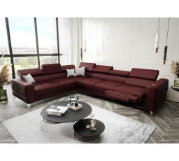 NAROŻNIK SKÓRZANY Z FUNKCJĄ SPANIA I RELAX - TOSCANIA MAX 320x250 CM - lewa , Skóry naturalne - Wybierz swój kolor