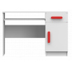 SMYK I - 08 íróasztal, Fehér Matt/Piros
