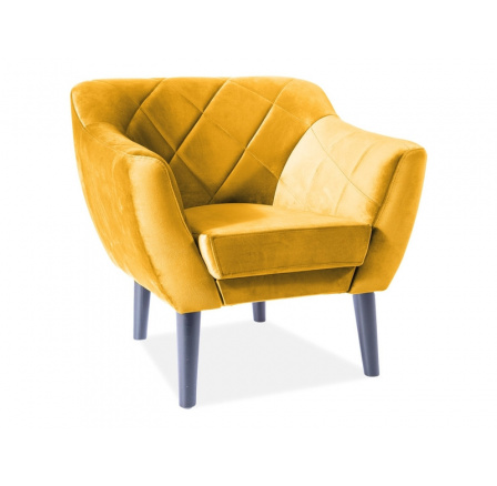 FOTEL KARO 1 VELVET CURRY BLUVEL 68 / WENGE FOTEL KARO 1 VELVET CURRY BLUVEL 68 / WENGE