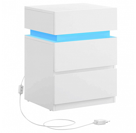 Noční stolek 40x35x55cm, mdf, bílá, ANT-E1163 WT Noční stolek 40x35x55cm, mdf, bílá, ANT-E1163 WT
