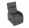 Polohovací křeslo, elektrické kabelové ovládání, šedá, látka, TV-5482 GREY2