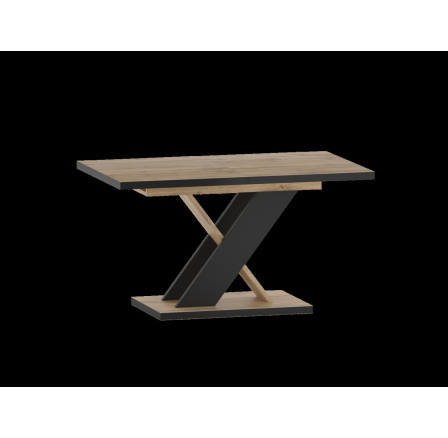 Kihúzható asztal tölgy wotan/fekete 85x138208 ST16-FX