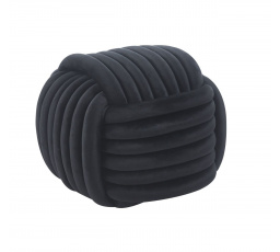 Fekete bársony puff P5-FXJG