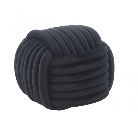 Fekete bársony puff P5-FXJG