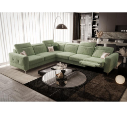 NAROŻNIK Z FUNKCJĄ RELAX MALIBU MAX 320x250 - lewa , Odcienie oliwkowego