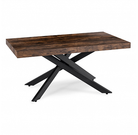 Stół HAMPTON Rozkładany 160-240 cm Dąb Rustykalny/Czarny